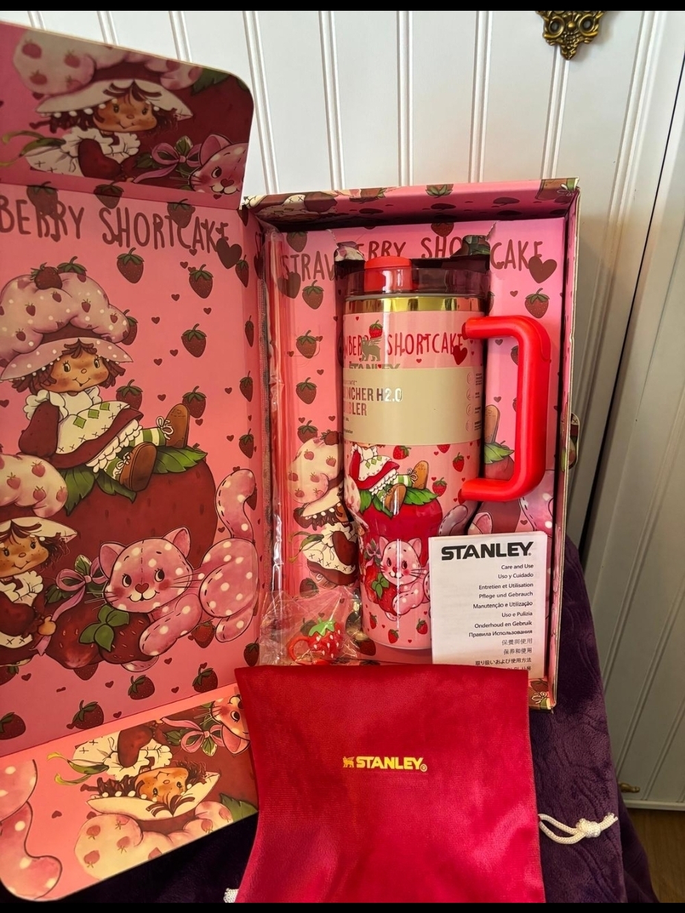 Stanley x Strawberry Shortcake Pink Travel Tumbler